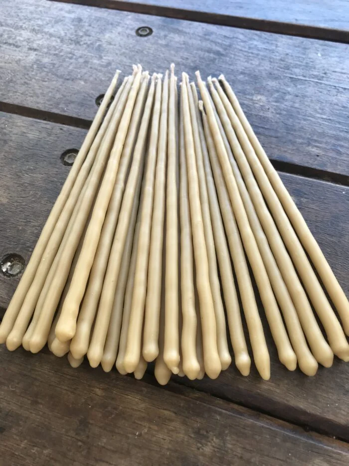 100% Pure & Natural Beeswax Birthday Candles (1 hour burn time)