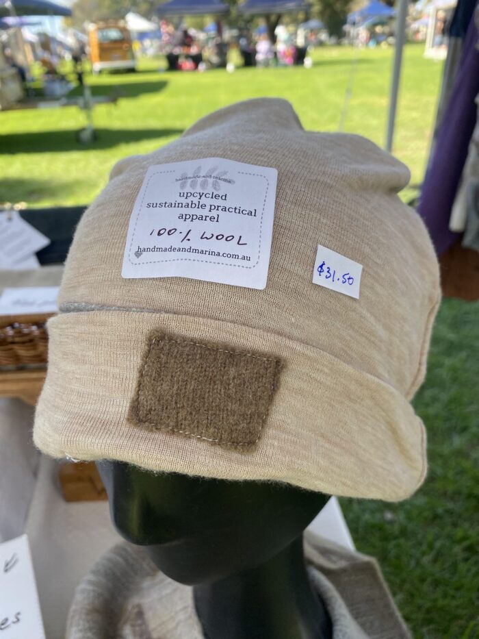 Beanie (upcycled 100% wool) A - Image 2