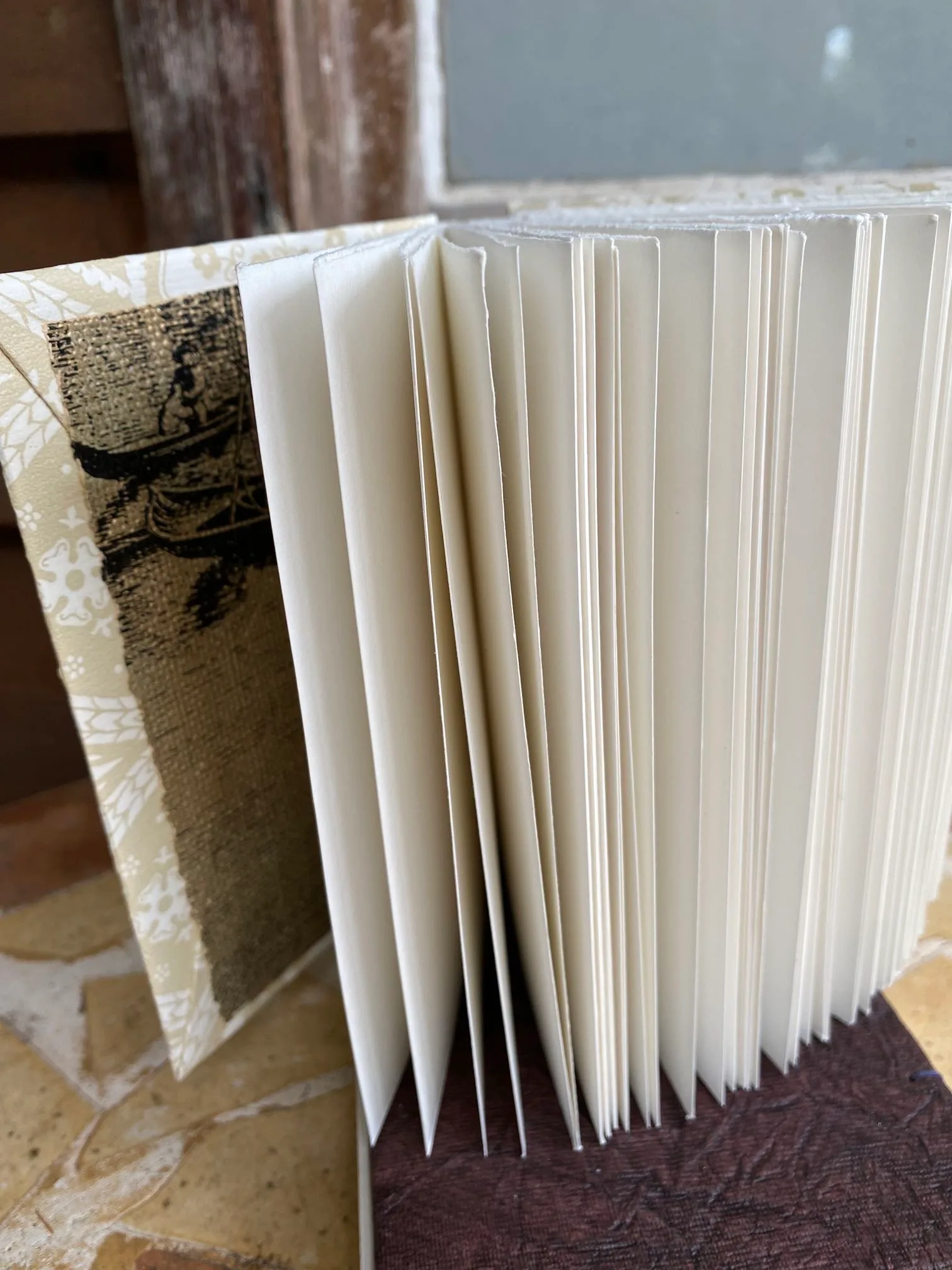 Handmade Coptic journal ( classic printed medium A6) - Image 3