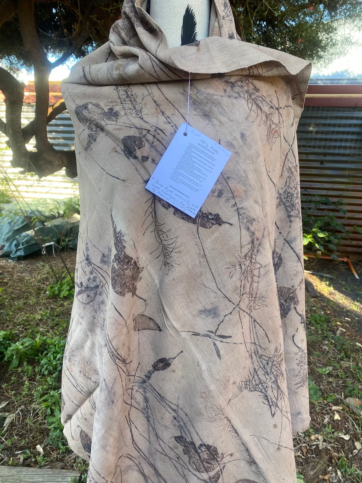 Eco-Dyed Silk Shawl/Scarf