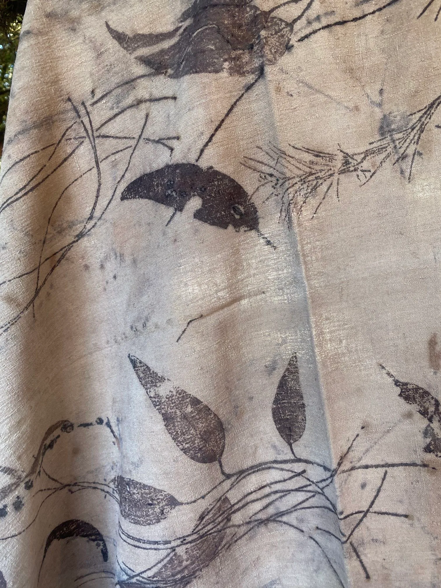 Eco-Dyed Silk Shawl/Scarf - Image 6