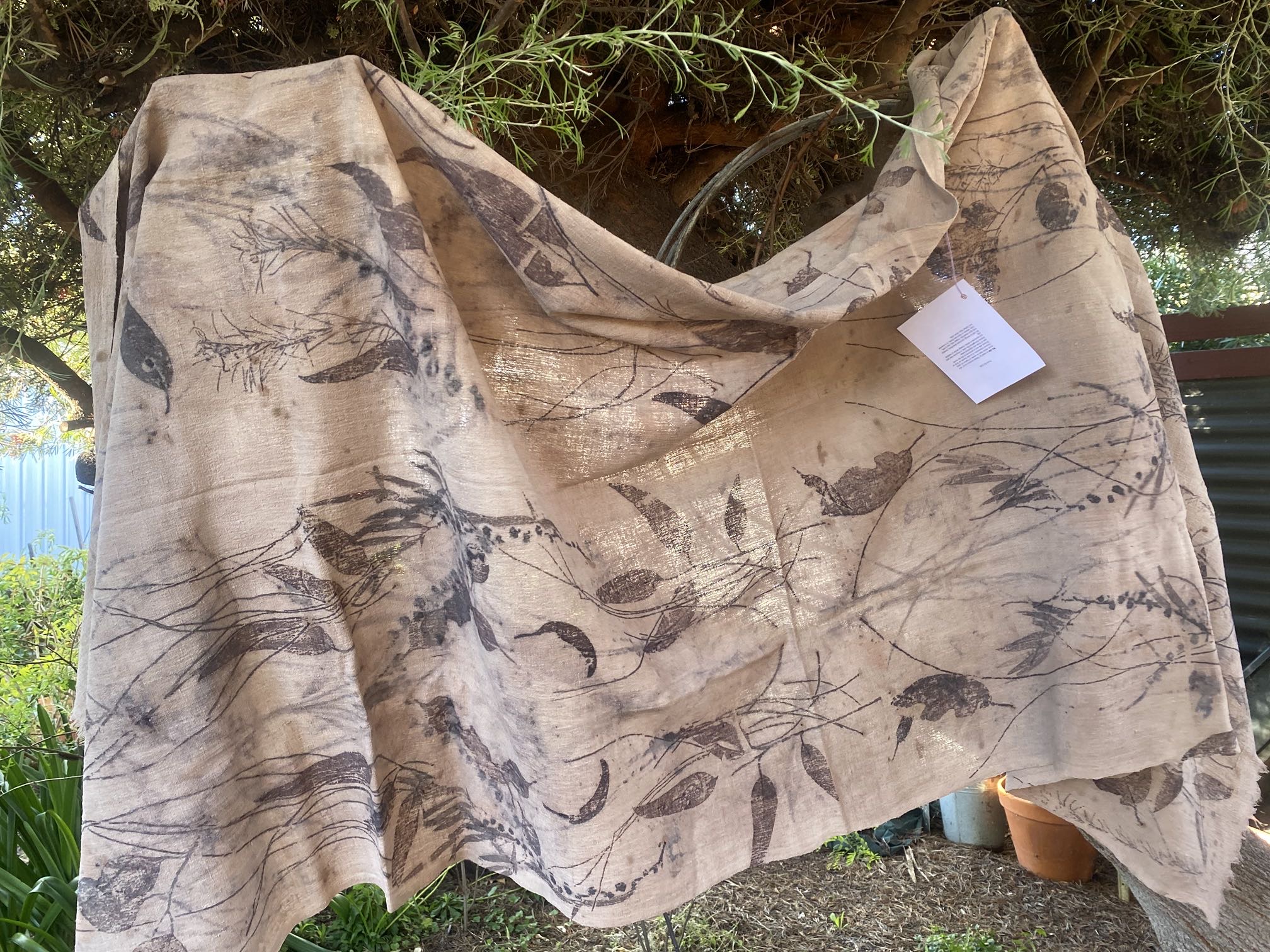 Eco-Dyed Silk Shawl/Scarf - Image 4