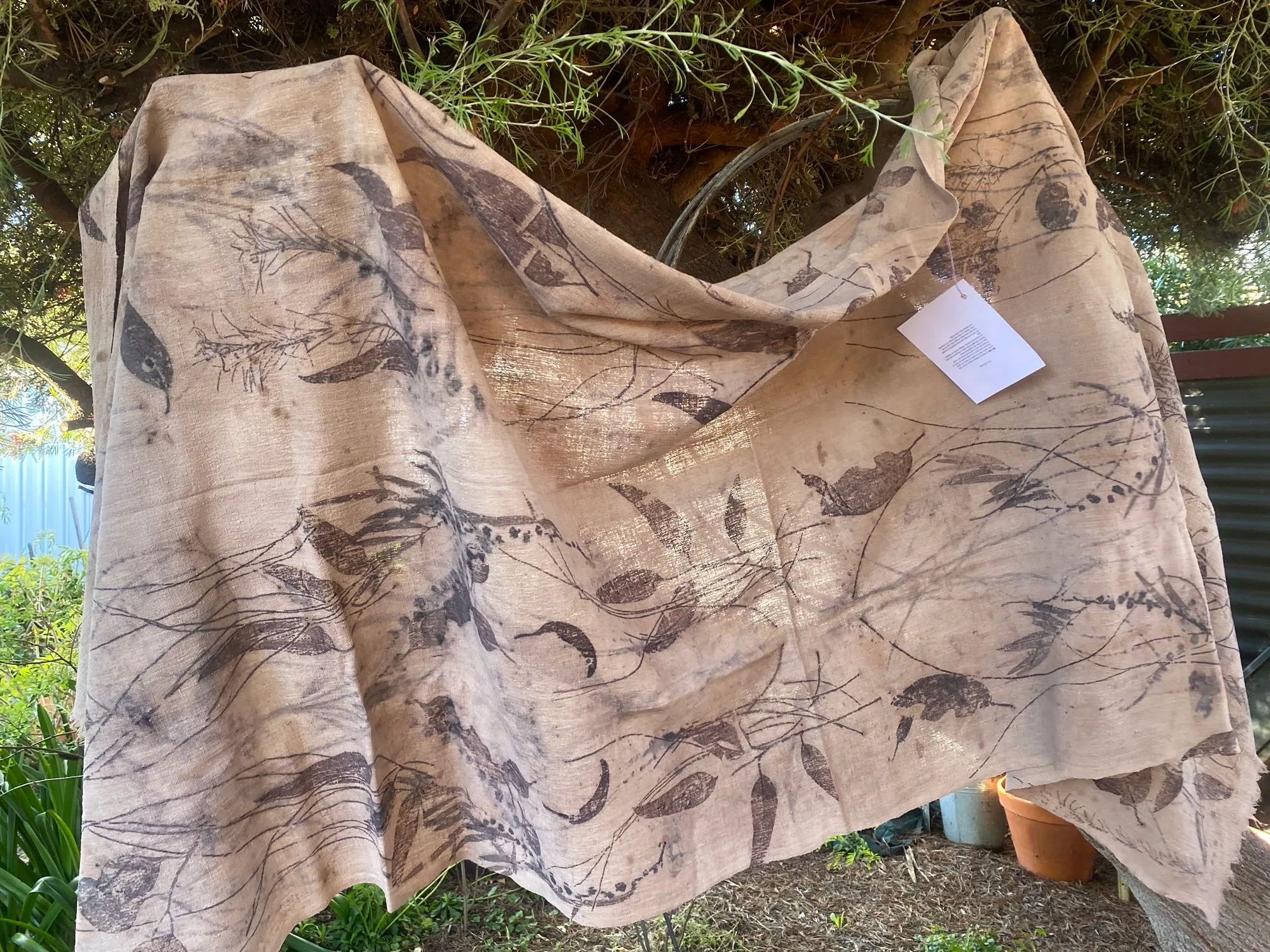 Eco-Dyed Silk Shawl/Scarf - Image 4