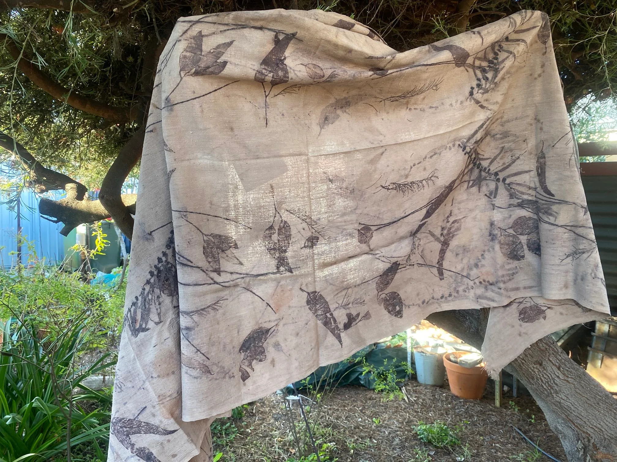 Eco-Dyed Silk Shawl/Scarf - Image 3